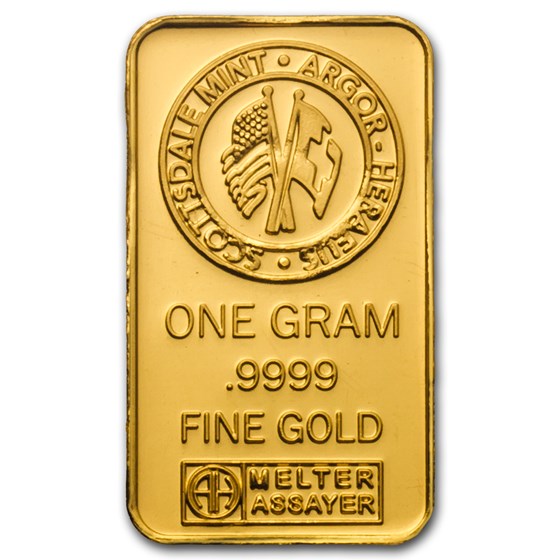 1 gram Gold Bar Scottsdale 1 gram (Gold Bars & Rounds) APMEX